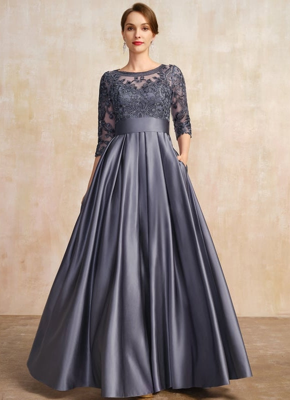 Robe Ceremonie Gris Perle