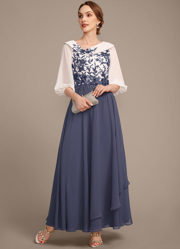 Robe Cérémonie Asymétrique Brodée - gallery 2