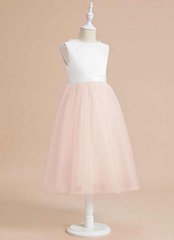 Robe Cérémonie Fille Tulle Satin - gallery 1