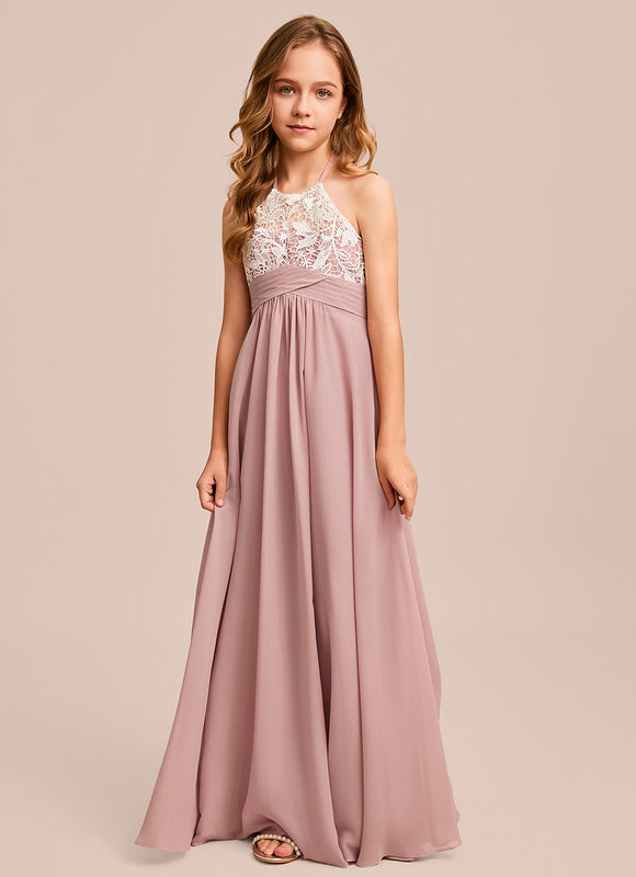 Robe Cérémonie Longue Rose Douce - gallery 1