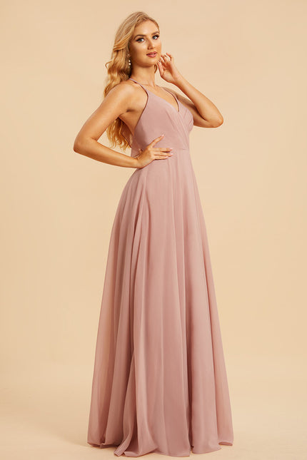 Robe Cérémonie Longue Volants Rose - gallery 5