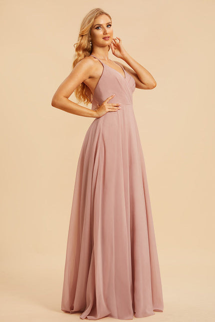 Robe Cérémonie Longue Volants Rose - gallery 5