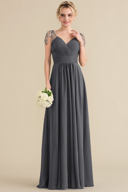 Robe Cérémonie Mousseline Charbon - gallery 1