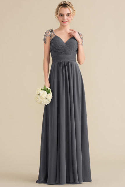 Robe Cérémonie Mousseline Charbon - gallery 1