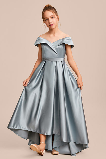 Robe Cérémonie Satinée Ailée - gallery 1