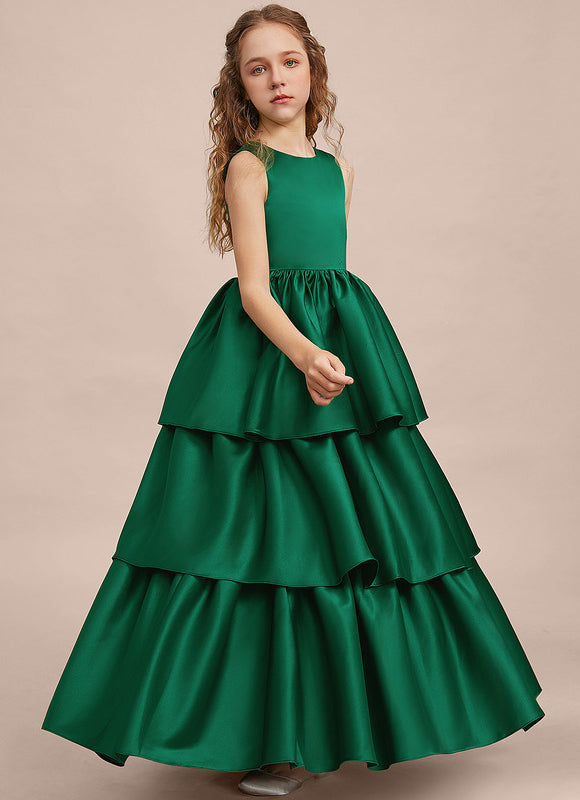 Robe Cérémonie Satin Vert Émeraude - gallery 5