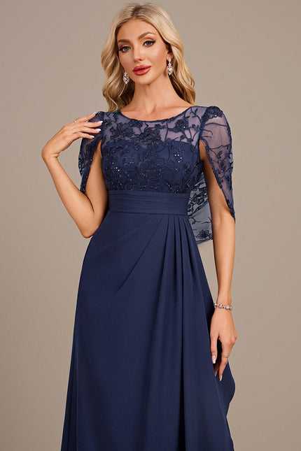 Robe Cérémonie Longue Marine Élégante - gallery 1
