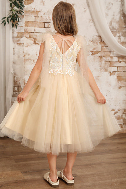 Robe Dentelle Beige Ceremonie - gallery 2
