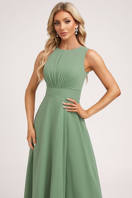 Robe Cérémonie Asymétrique Verte - gallery 4