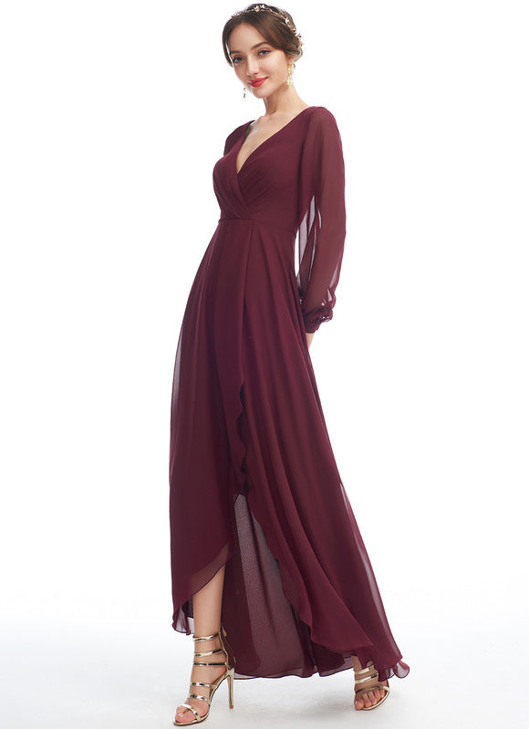 Robe Cérémonie Fluide Marine Élégante - gallery 2