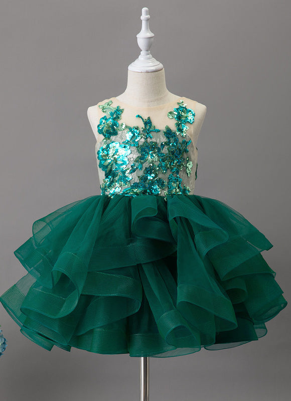 Robe Cérémonie Tulle Émeraude