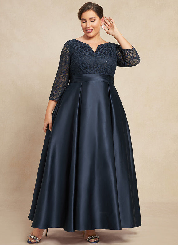 Robe Cérémonie Bleu Marine Satinée - gallery 8