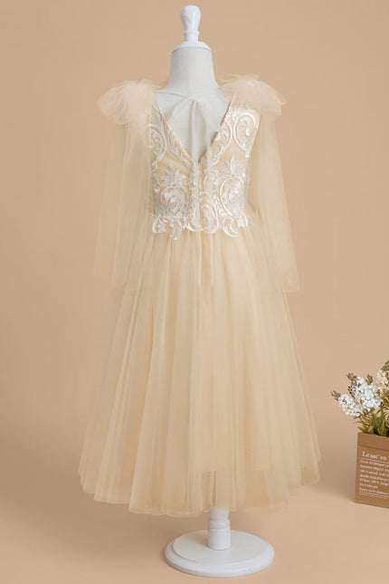 Robe Dentelle Beige Ceremonie - gallery 3