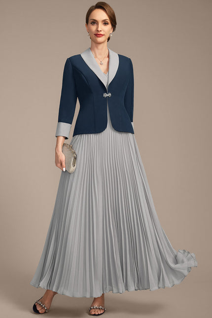 Robe Cérémonie Plissée Élégante - gallery 1