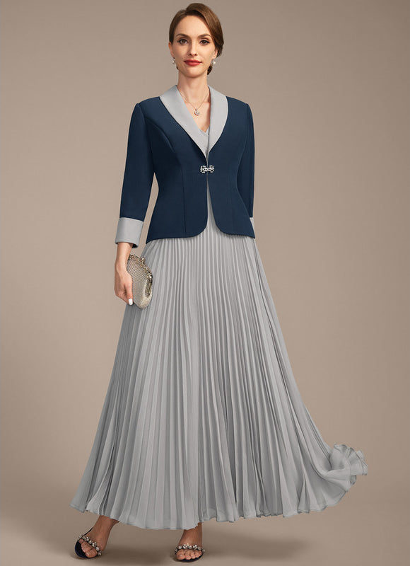 Robe Cérémonie Plissée Élégante - gallery 1
