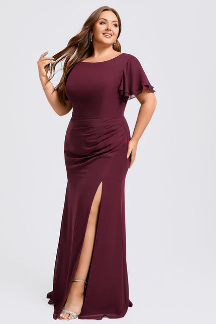 Robe Cérémonie Col Bateau Fendue - gallery 5