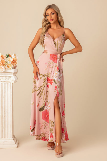 Robe Cérémonie Longue Florale Satinée - gallery 1