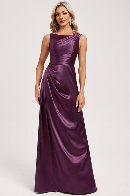 Robe Cérémonie Satinée Longue Ajustée - gallery 1
