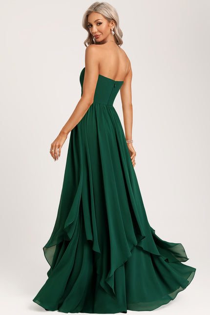 Robe Cérémonie Chic Émeraude Flottante - gallery 5