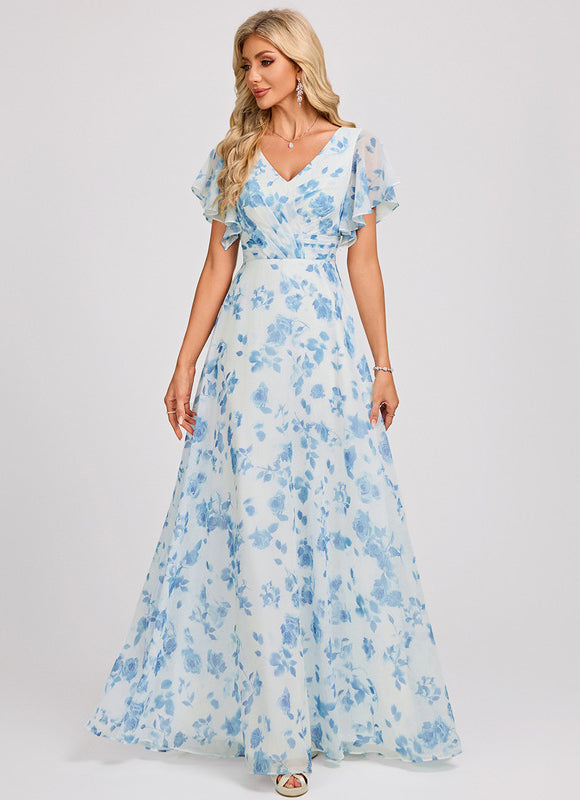 Robe Cérémonie Longue Volants Rose - gallery 3