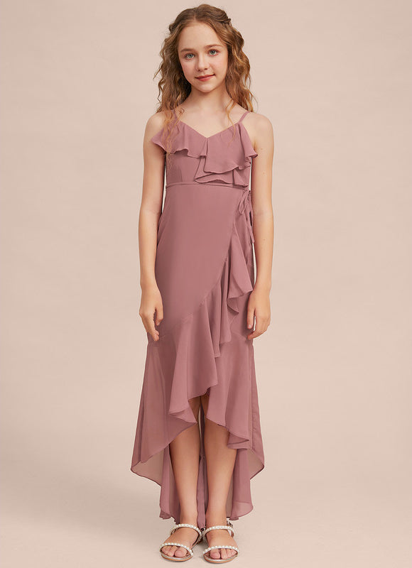 Robe Cérémonie Asymétrique Volants - gallery 5
