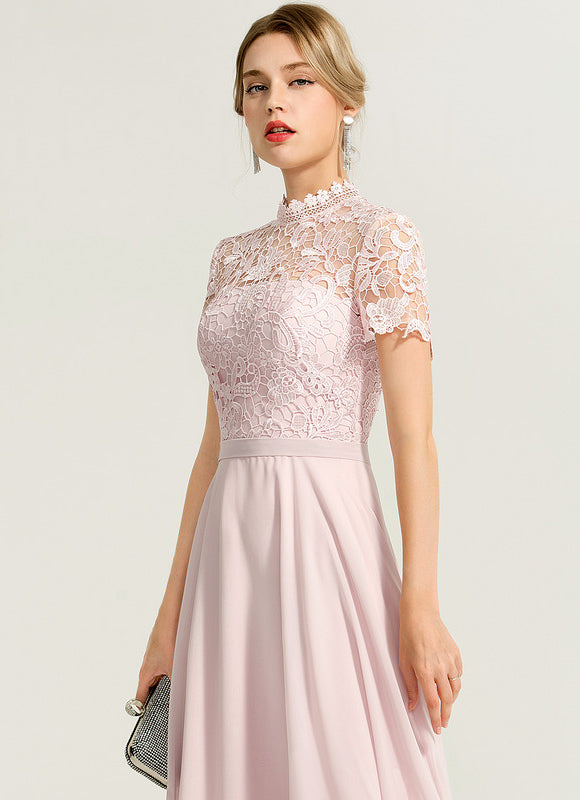 Robe Cérémonie Col Montant Chic - gallery 5