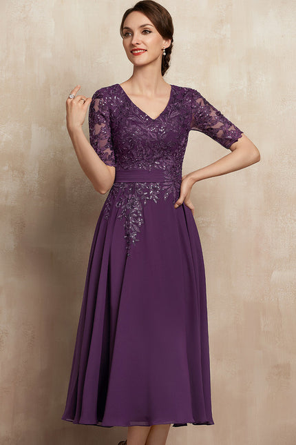 Robe Cérémonie Élegante Violet - gallery 4