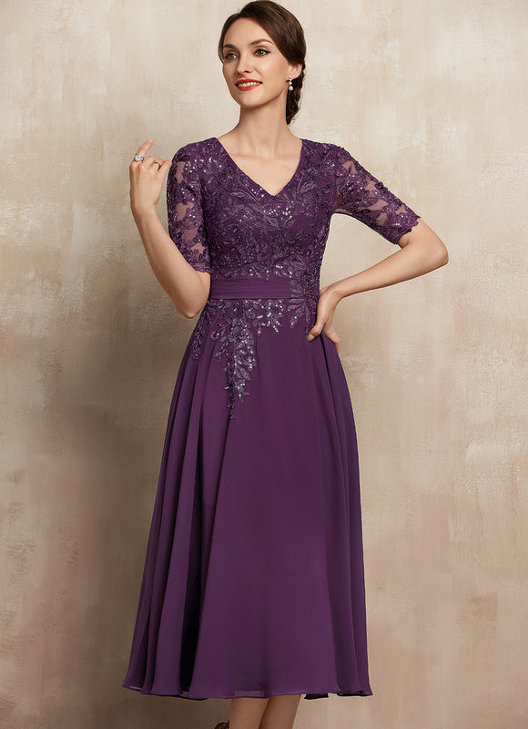 Robe Cérémonie Élegante Violet - gallery 4