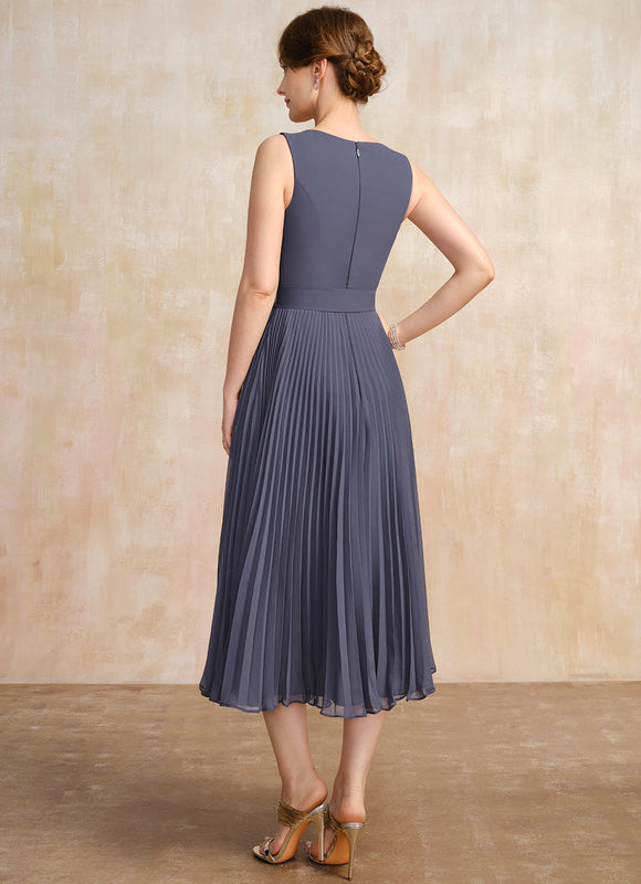 Robe Cérémonie Plissée Sombre - gallery 6