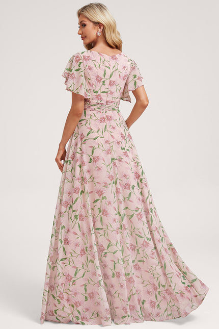 Robe Cérémonie Longue Volants Rose - gallery 5