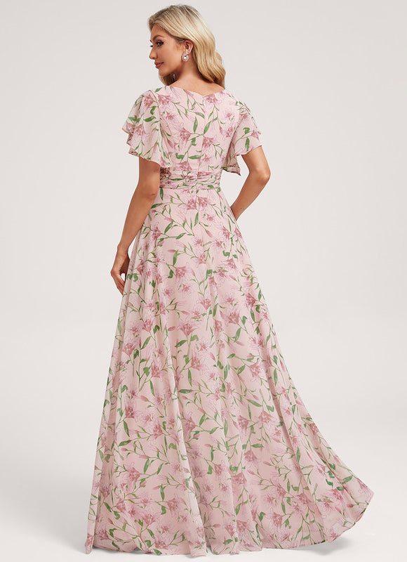 Robe Cérémonie Longue Volants Rose - gallery 5