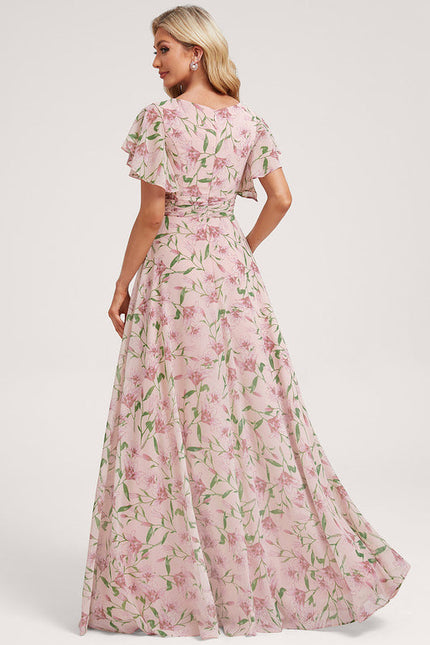 Robe Cérémonie Longue Volants Rose - gallery 5