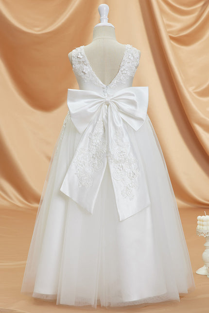 Robe Blanche Dentelle Ceremonie