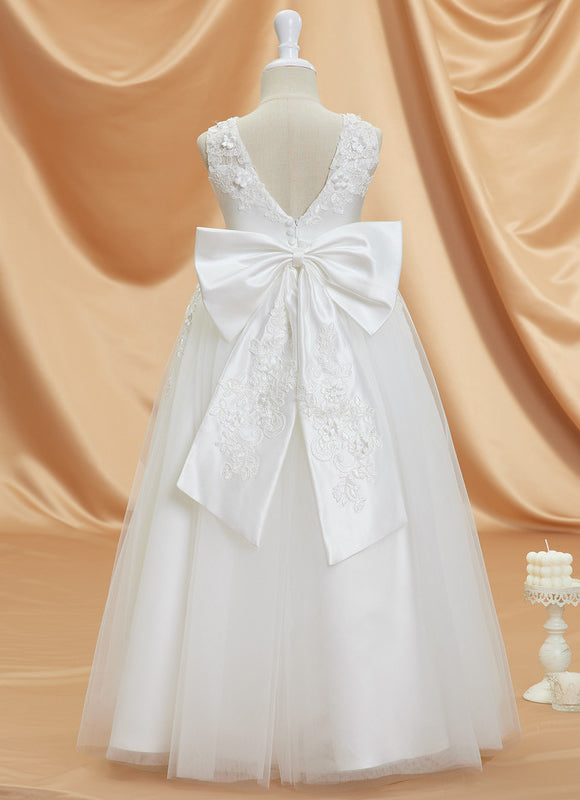 Robe Blanche Dentelle Ceremonie