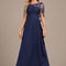 Robe Cérémonie Longue Marine Élégante