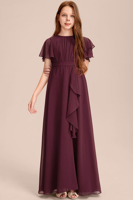 Robe Cérémonie Volants Bordeaux