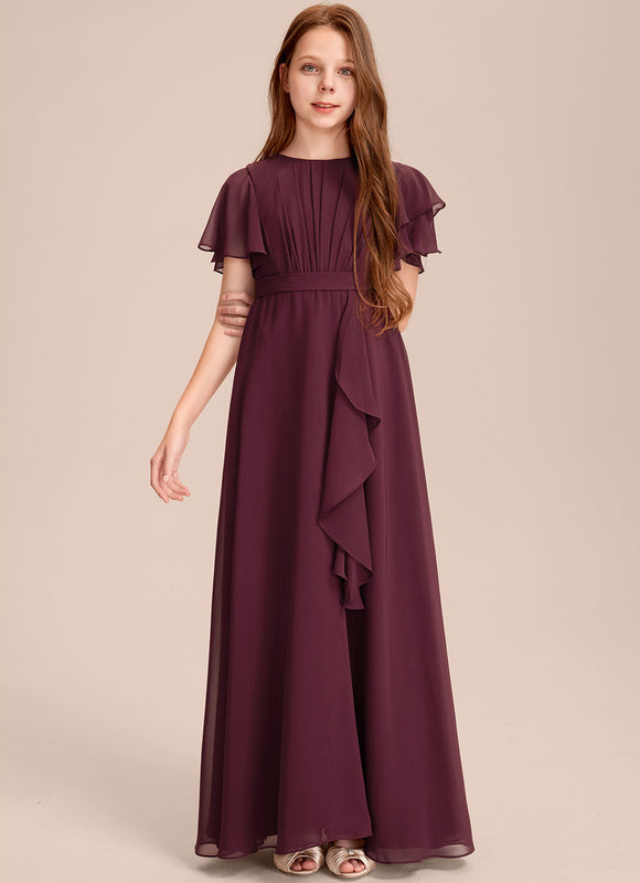 Robe Cérémonie Volants Bordeaux