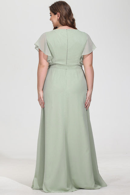 Robe Cérémonie Longue Volants Rose - gallery 8