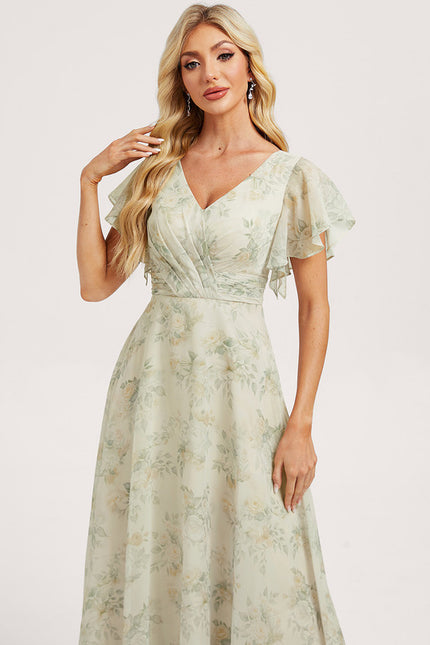 Robe Cérémonie Longue Volants Rose - gallery 3