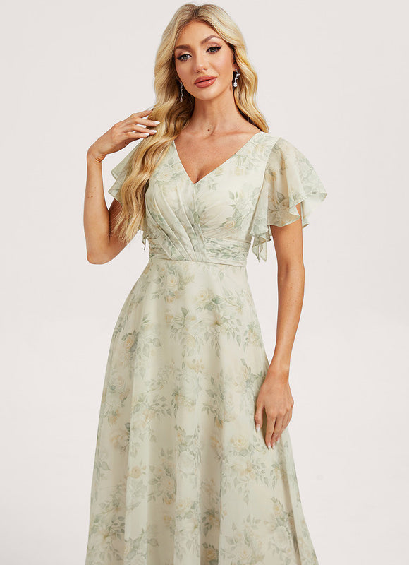 Robe Cérémonie Longue Volants Rose - gallery 3