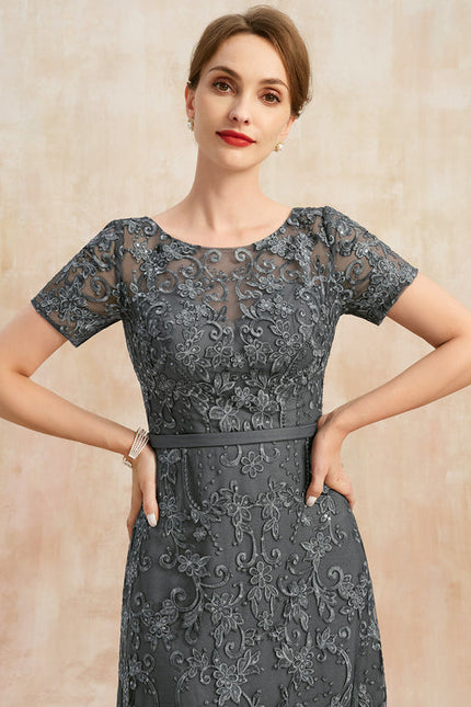 Robe Cérémonie Longue Violette Brodée - gallery 1