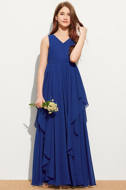 Robe Cérémonie Mousseline Bleu Pastel - gallery 1