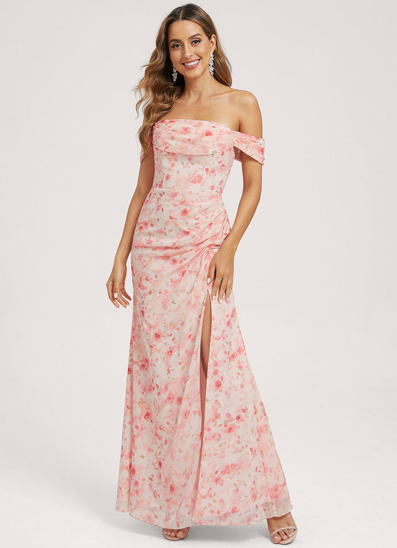 Robe Cérémonie Élégante À Décolleté - gallery 1