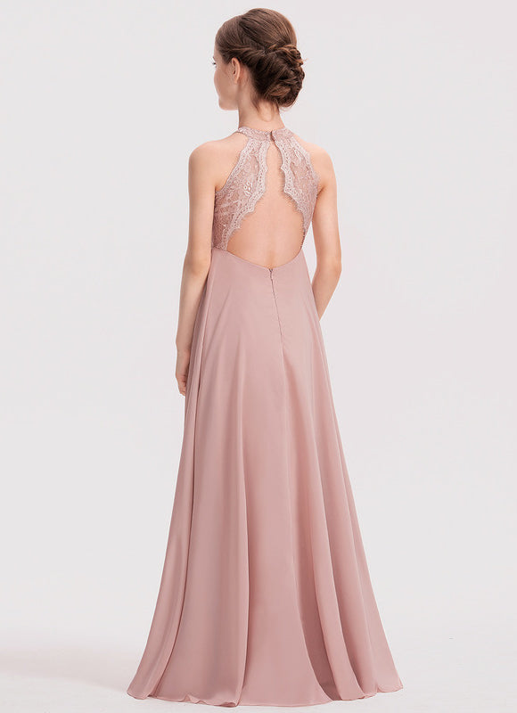 Robe Cérémonie Longue Rose Douce - gallery 4