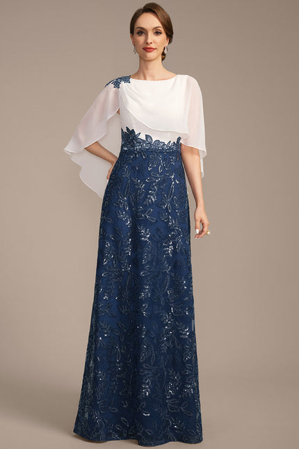 Robe Cérémonie Longue Marine Brodée - gallery 3