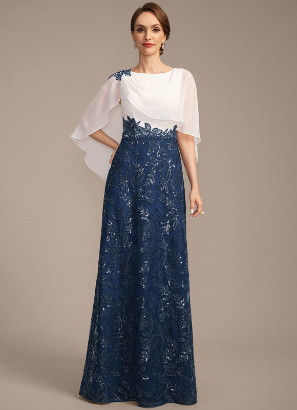Robe Cérémonie Longue Marine Brodée - gallery 3