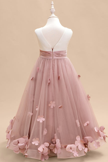 Robe Cérémonie Fleurie Poudrée - gallery 2