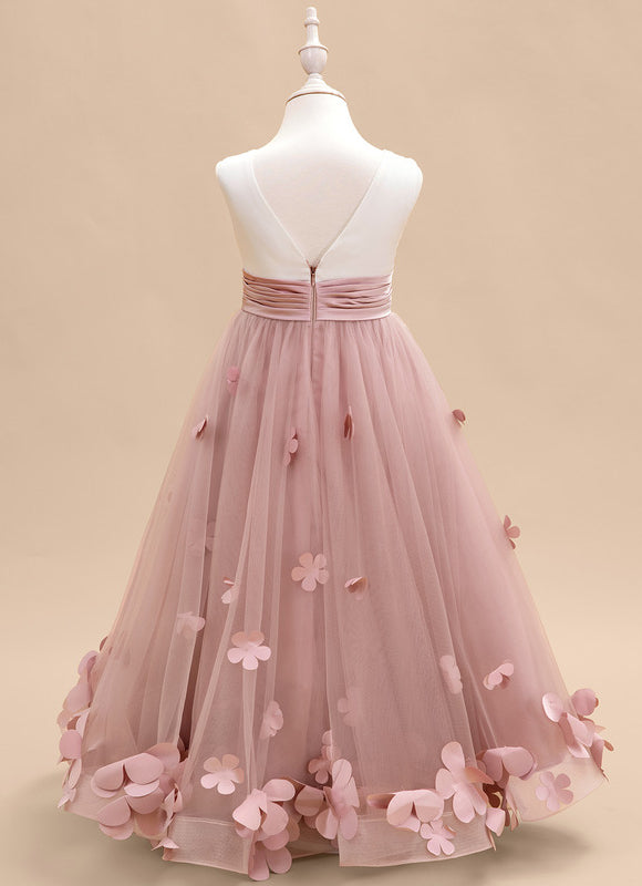 Robe Cérémonie Fleurie Poudrée - gallery 2