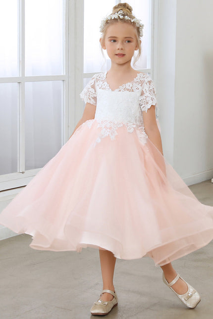 Robe Cérémonie Tulle Rose Pâle