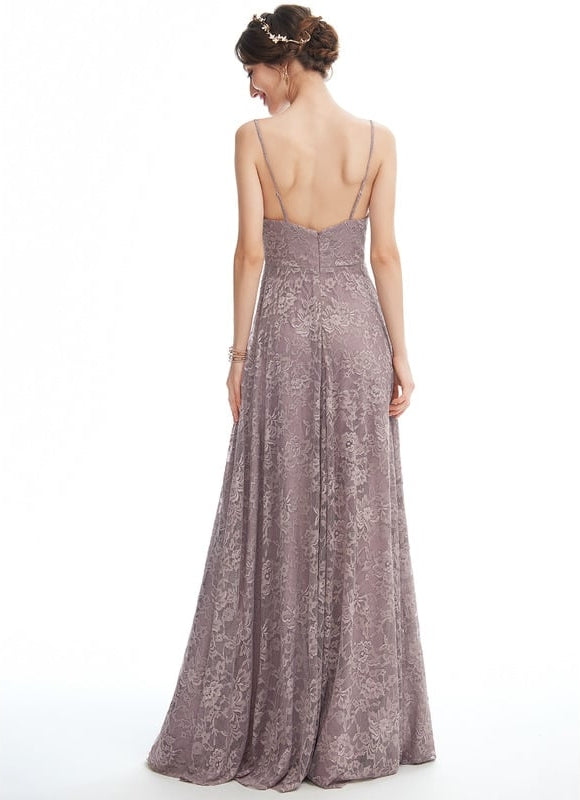 Robe Cérémonie Dentelle Lavande - gallery 2